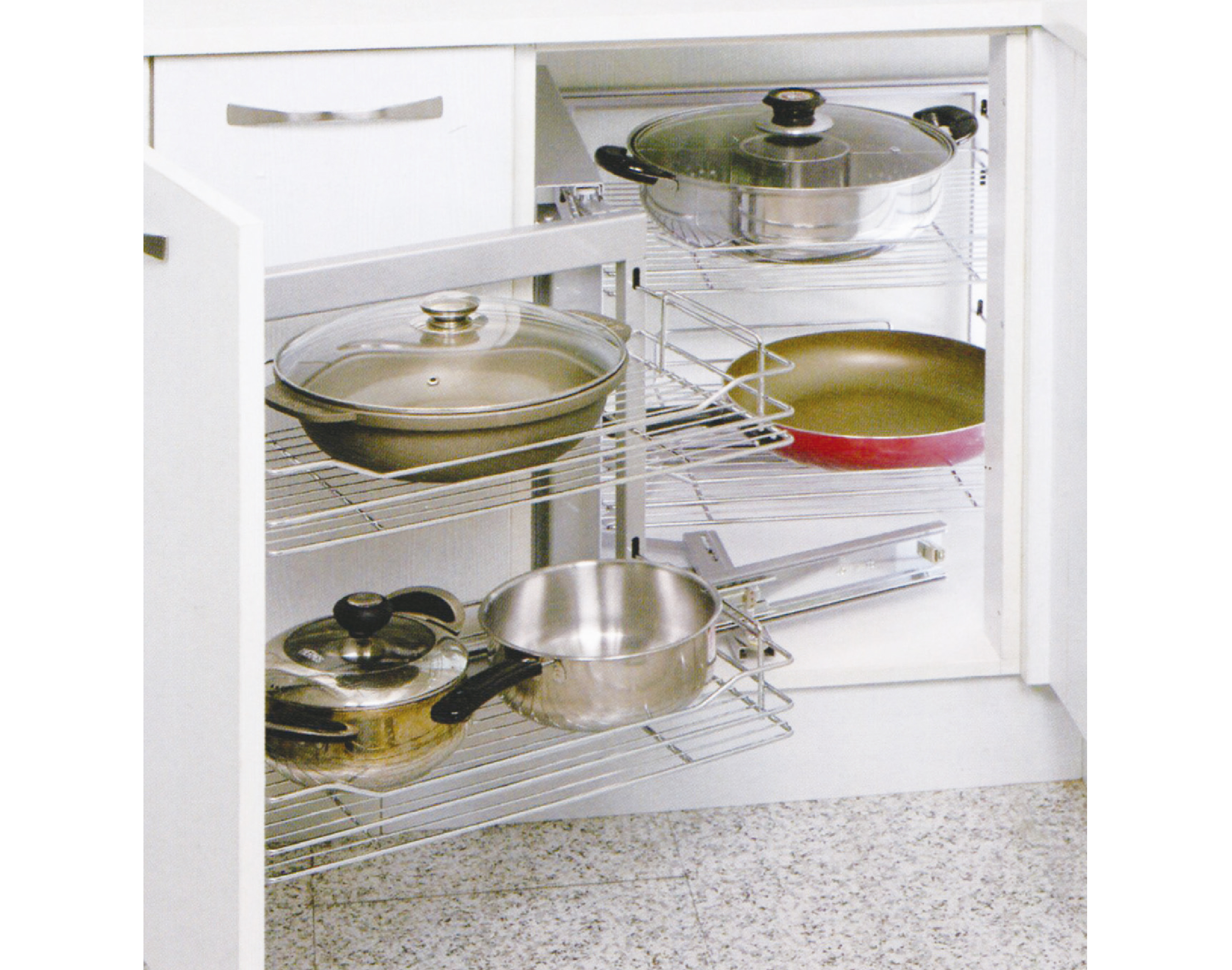 旋轉緩衝小怪物左開-不鏽鋼