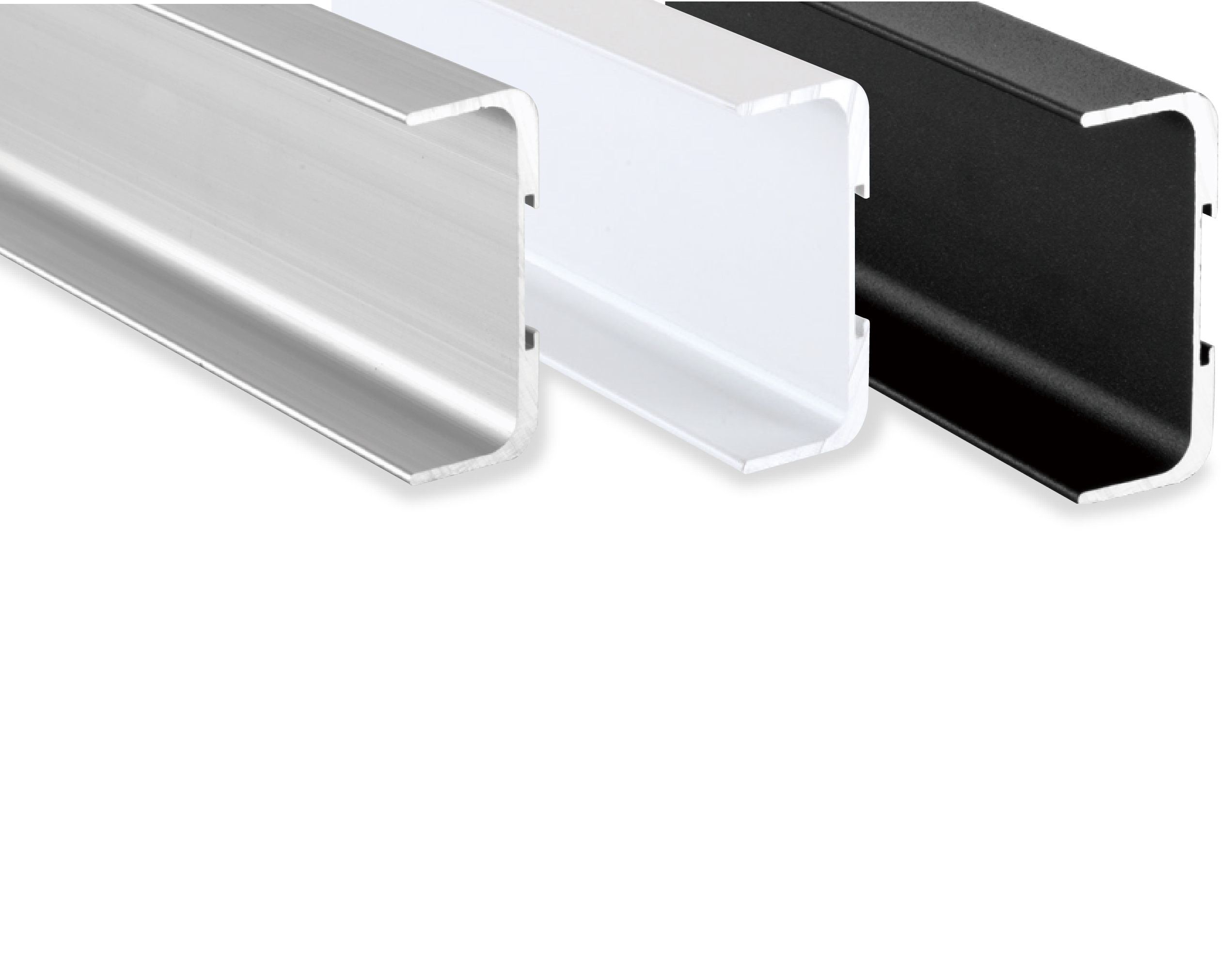 C 型崁入式鋁條-霧光/白光/岩石黑