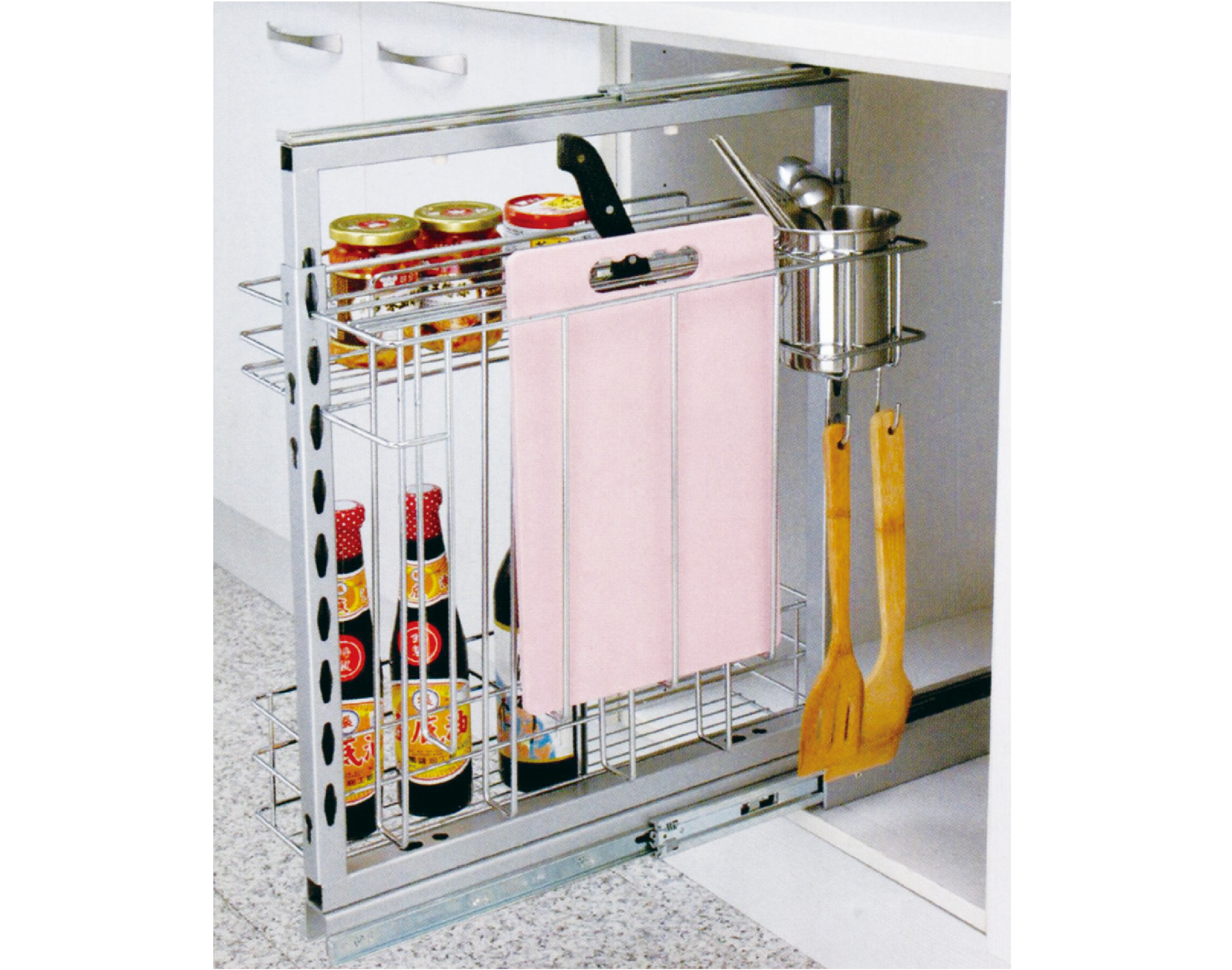 緩衝下櫃多功能收納架