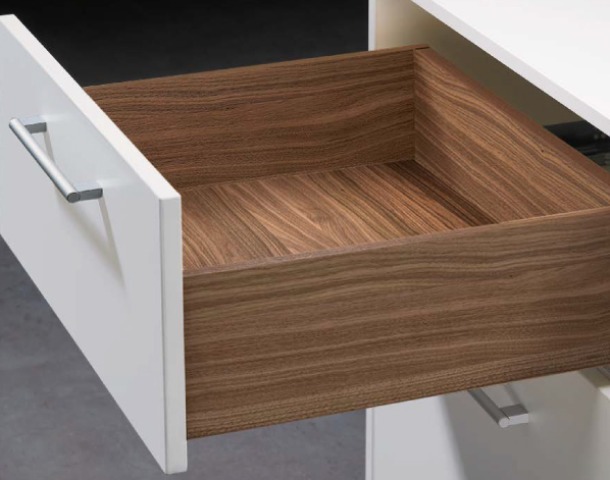 Hettich Qurdor V6隱藏式緩衝木抽滑軌(一組2支)