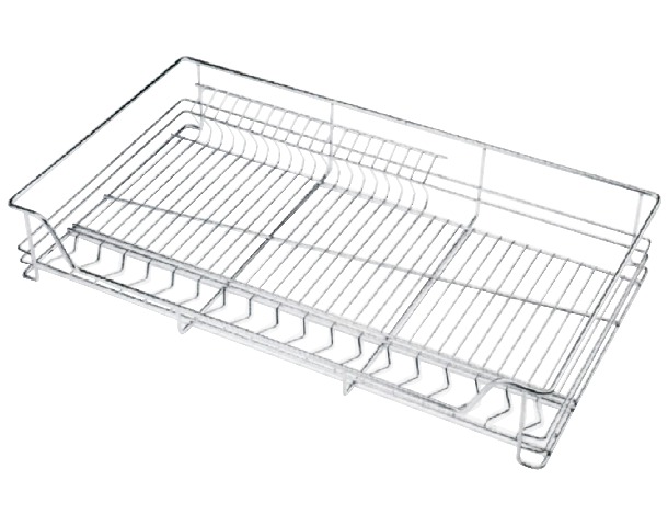 碗盤四邊籃-鐵鍍鉻