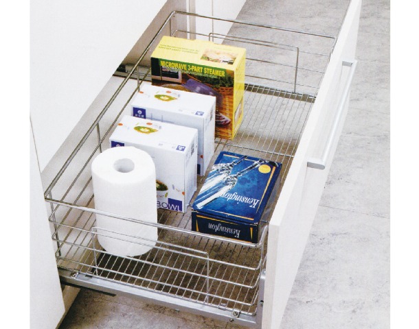 德式加高拉籃-鐵鍍鉻