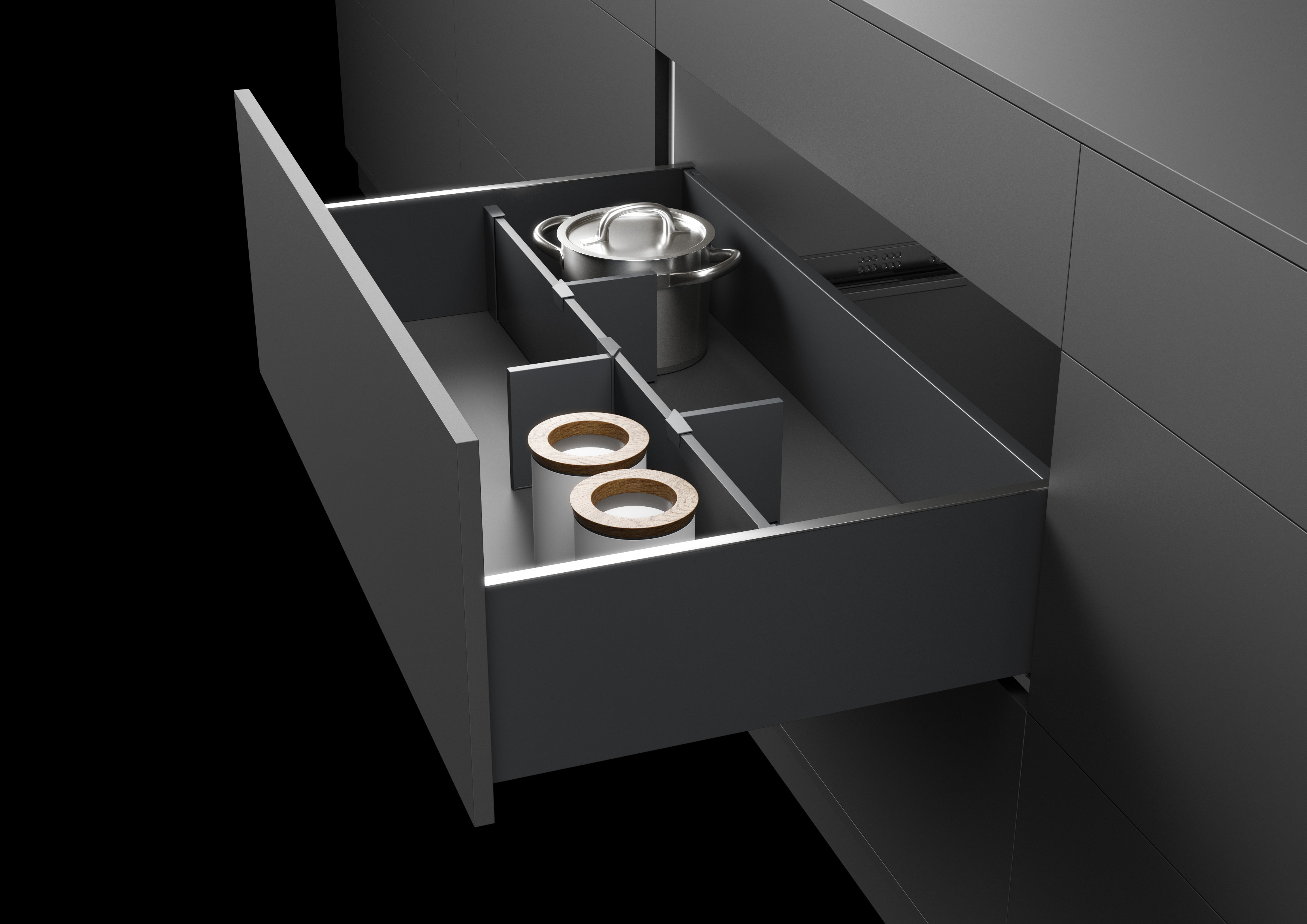 Hettich AvanTech YOU 鋁抽高抽