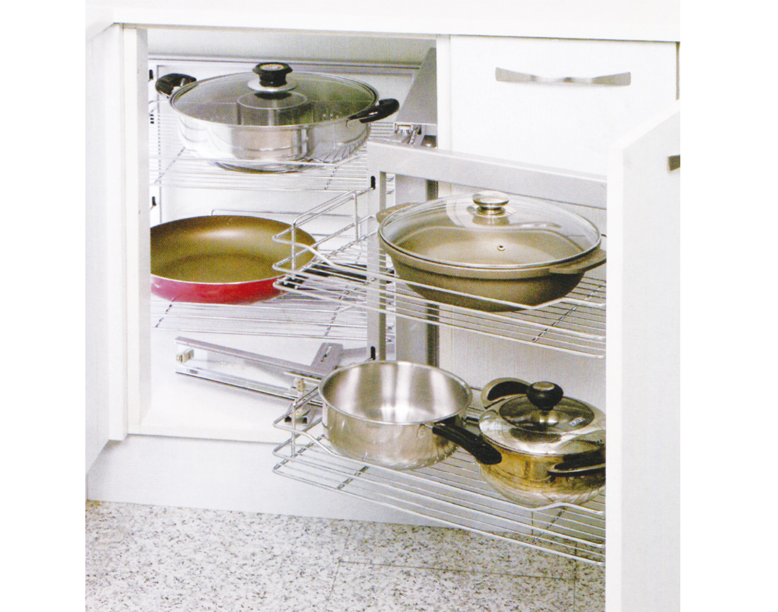 旋轉緩衝小怪物右開-不鏽鋼