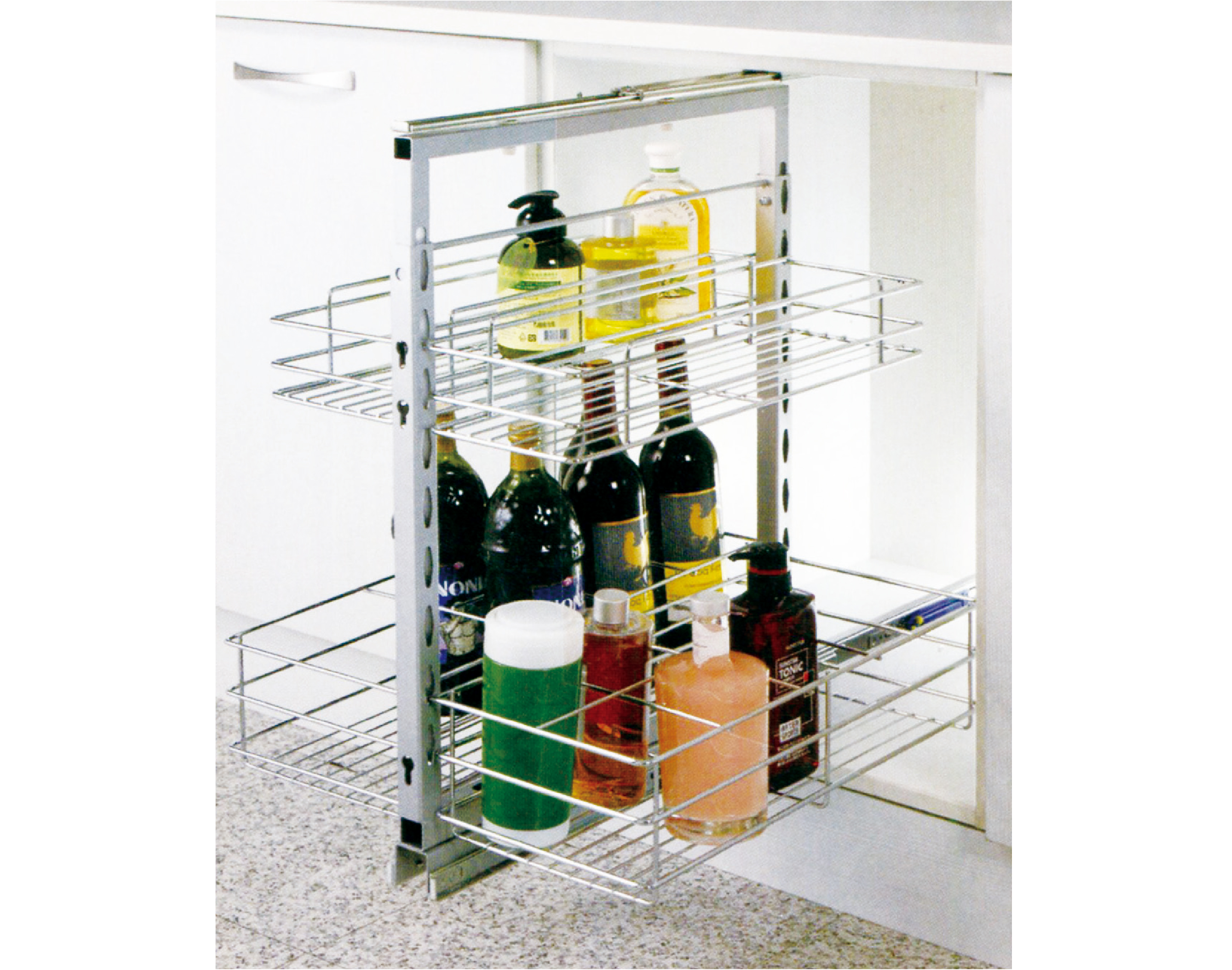 緩衝下櫃多功能收納架